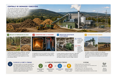 La production d'énergie par la biomasse forestière